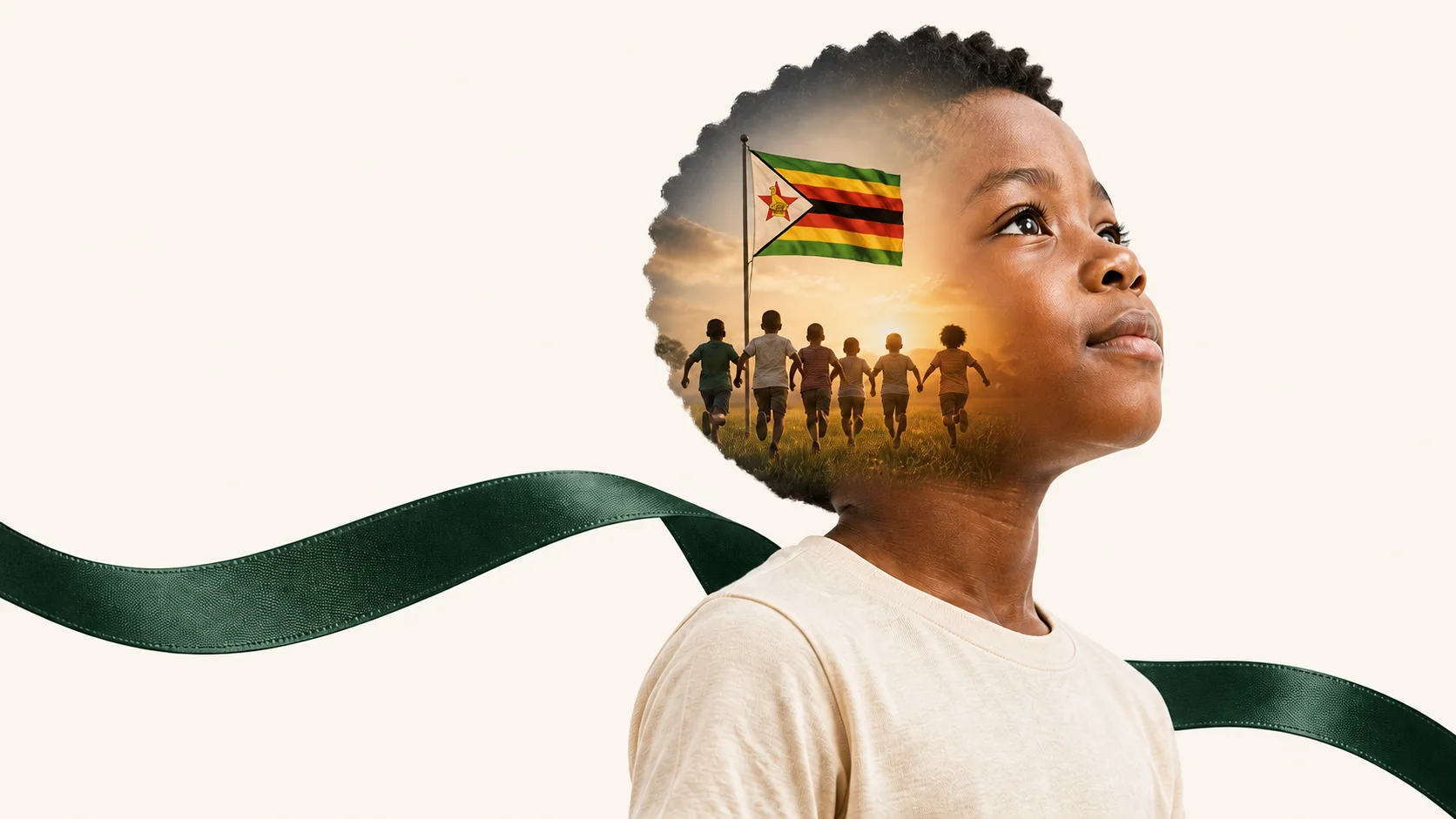 Zimbabwean child looking toward the future