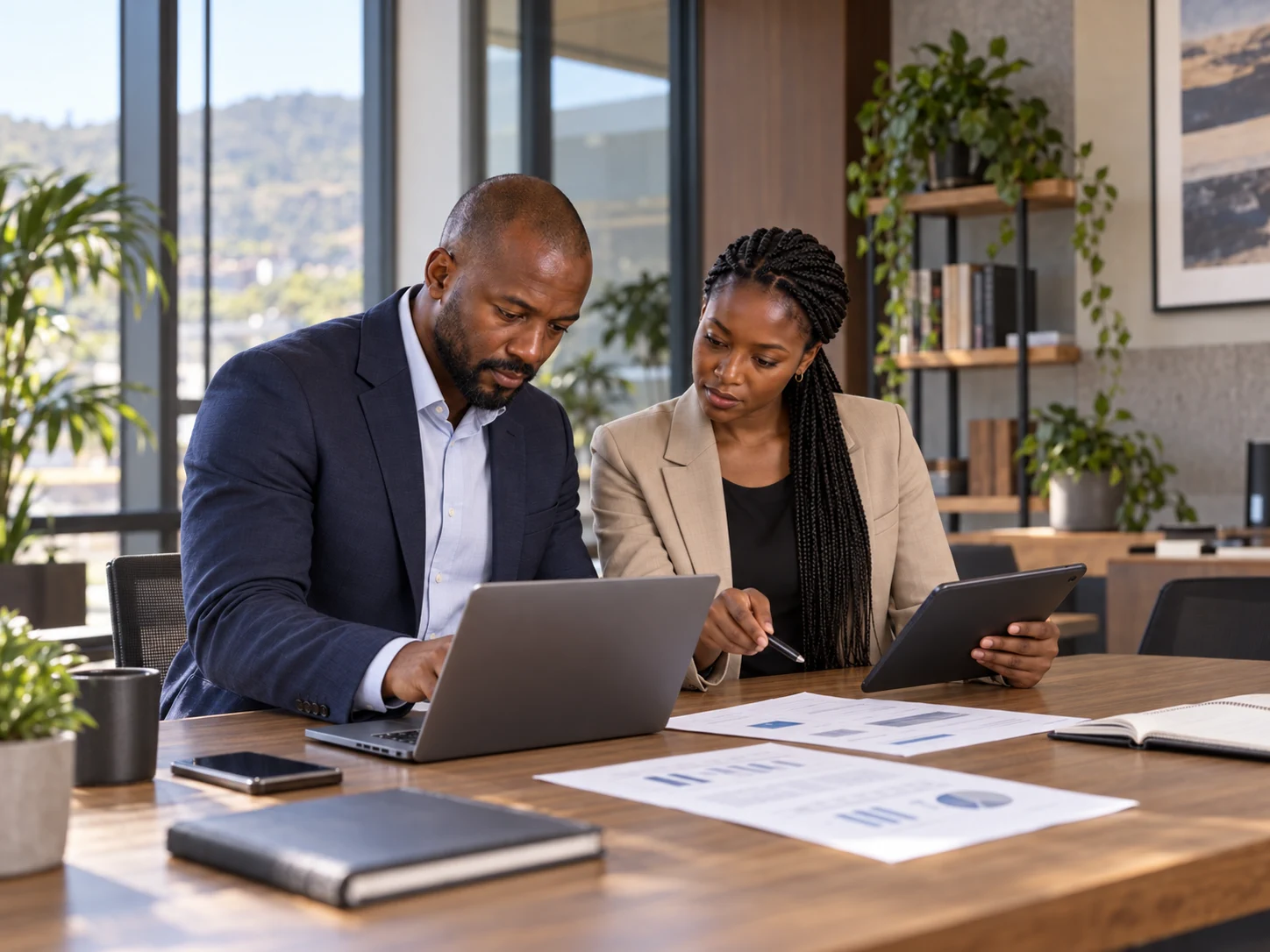 A team collaborating in a Park City workplace