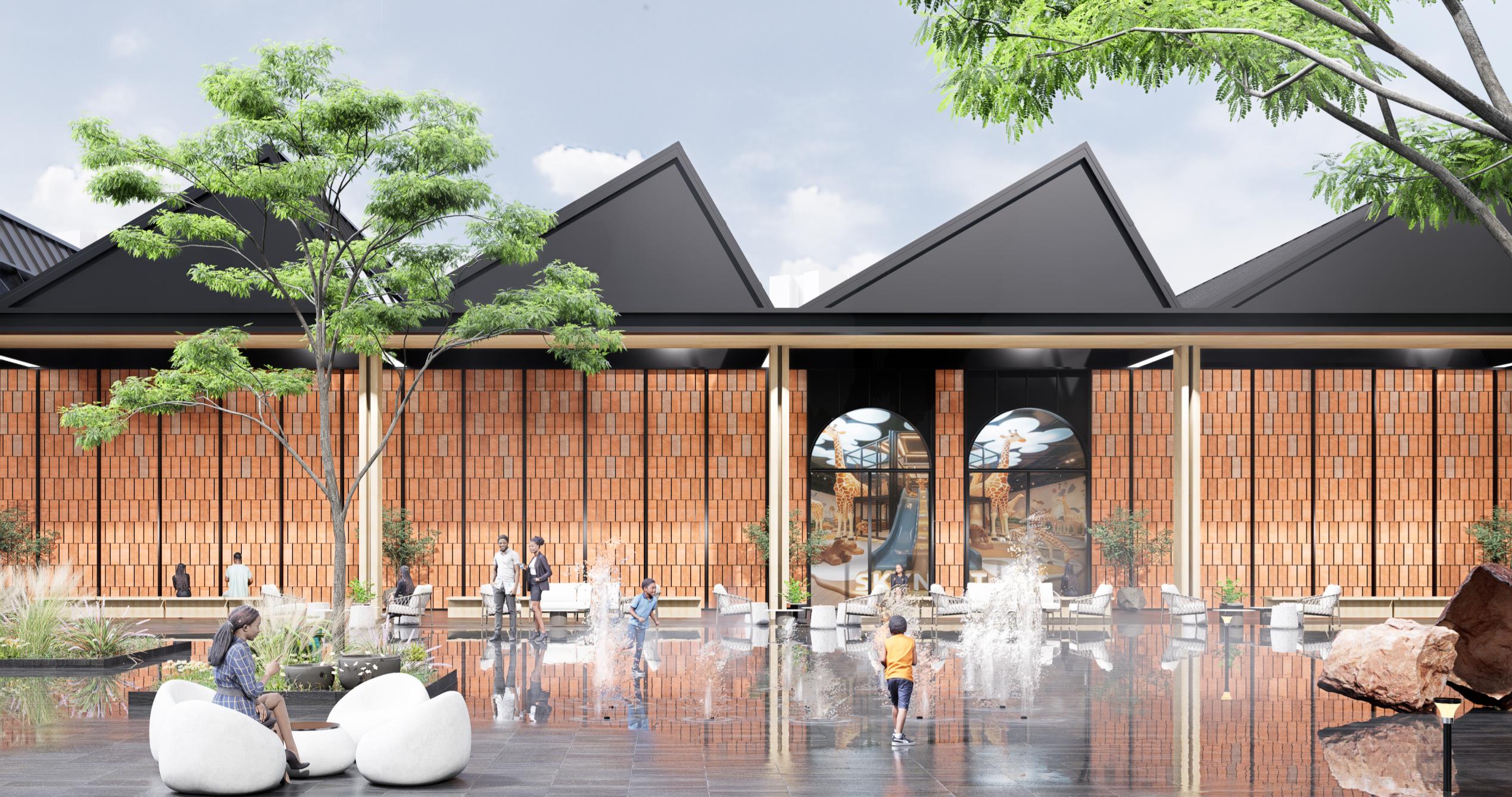 Gardens and outdoor seating at The Mills